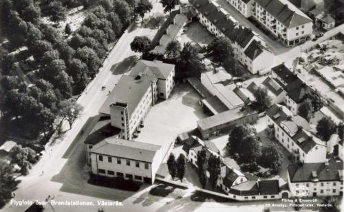 Flygfoto över Brandstationen