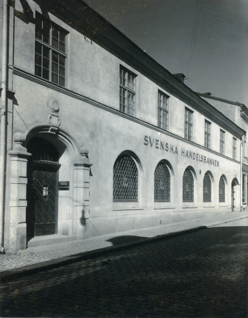 Handelsbanken på Köpmangatan. Foto: Ernst Blom, Länsmuseet.