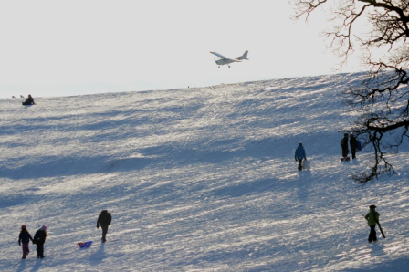 Skidbacken på Björnön.